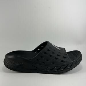 Hoka One One Ora Recovery Slides Mens Size 12 Black Sandals Comfort Shoes